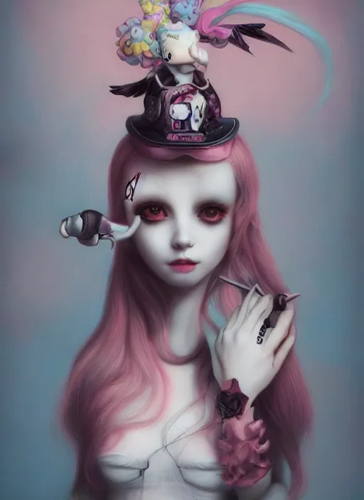 Image similar to pop surrealism, lowbrow art, realistic cute skateboard girl, japanese street fashion, hyper realism, muted colours, rococo, natalie shau, loreta lux, tom bagshaw, mark ryden, trevor brown style,