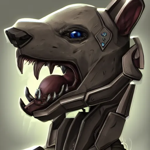 Prompt: ss 1 3 borg hound, medical mecha canine, taller than man, sharp armor, detailed maw, mawshot, visor eyes, cinematic, detailed, furry art, digital art, furaffinity, deviantart