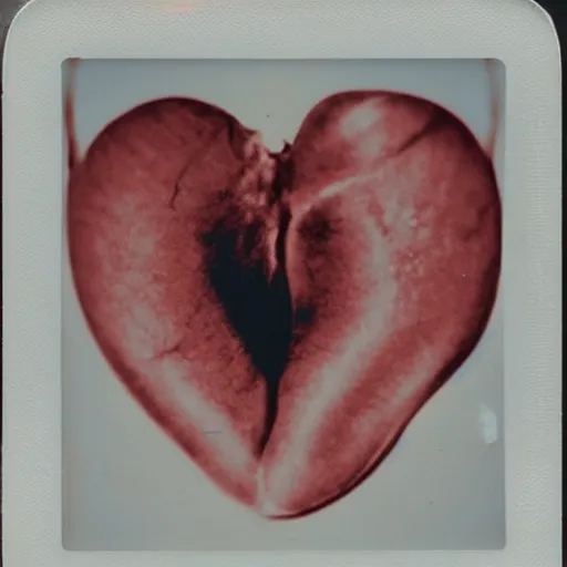 Image similar to Polaroid picture of a human heart