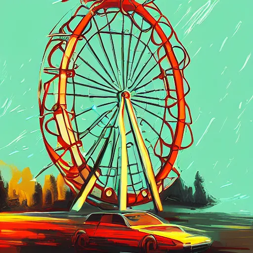 Prompt: detailed roulette by alena aenami