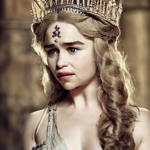 Prompt: Emilia Clarke as a Greek Goddess, Highly detailed