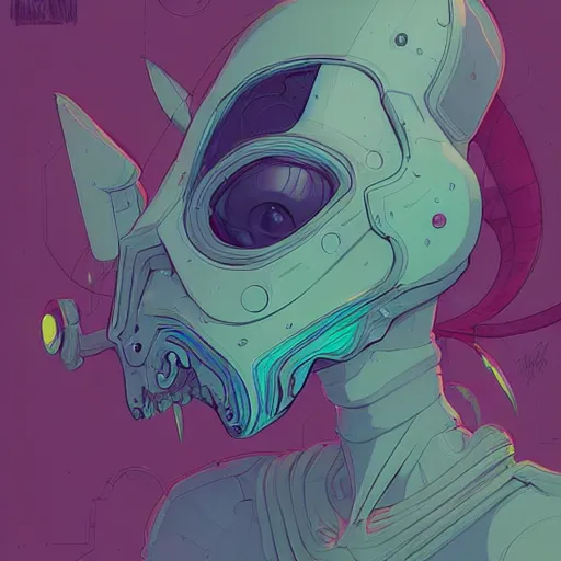 Image similar to cell shaded llustration, a study of alien females, post grunge concept art by josan gonzales and wlop, highly detailed, intricate, sharp focus, Trending on Artstation HQ, deviantart-H 704