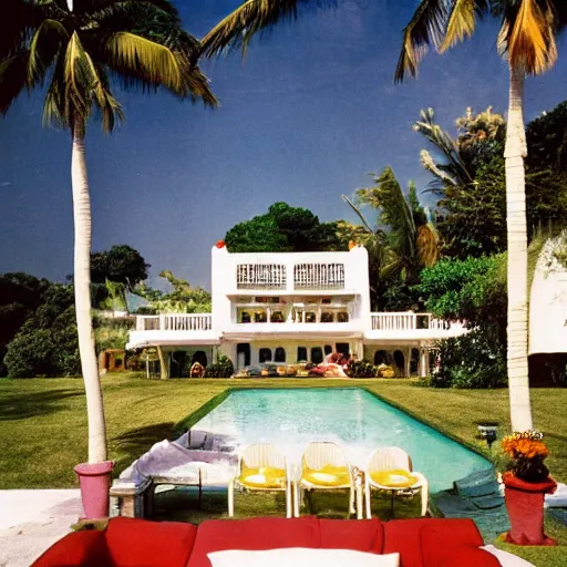 Prompt: the banana mansion photo by Slim Aarons