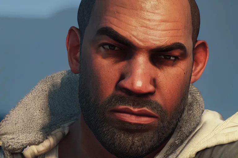 Image similar to hyperrealistic trevor from gta 5, realistic, cinematic lighting, high detailed, high resolution, hyperrealistic, realistic, 8k, hd