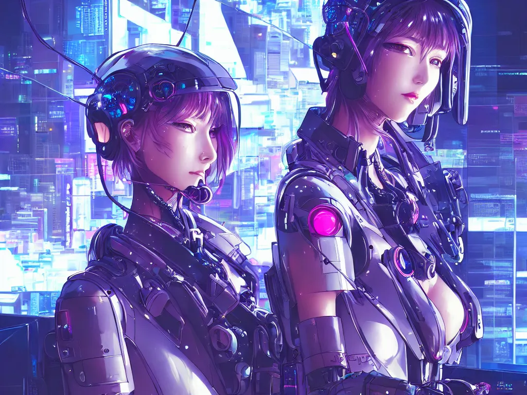 Image similar to portrait anime visual futuristic female cyber airforce, on cyberpunk neon light tokyo rooftop, ssci - fi and fantasy, intricate and very beautiful, human structure, concept art and kyoto studio, sharp focus, anime fantasy illustration by rossdraws and magali villeneuve and liya nikorov and luxearte, frostine engine