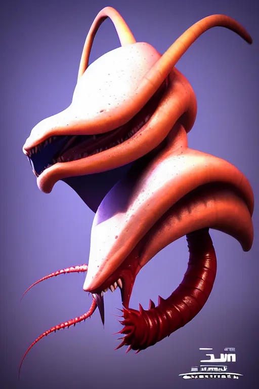 Image similar to “ earthworm jim. front on, symmetrical, character design, amazing depth, dramatic pose, 3 d octane cycle unreal engine 5, volumetric lighting, cinematic lighting, cgstation artstation concept art ”