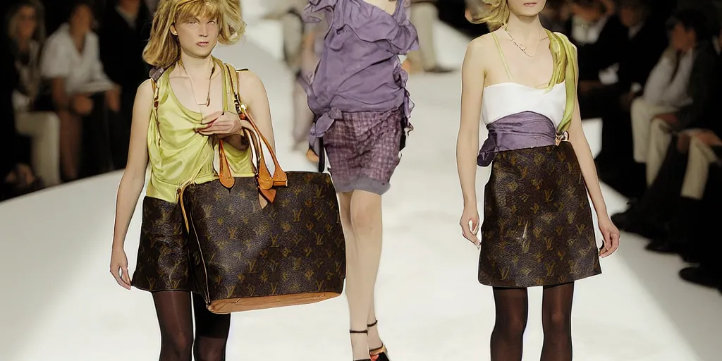 Prompt: photo of Louis Vuitton, Spring 2008