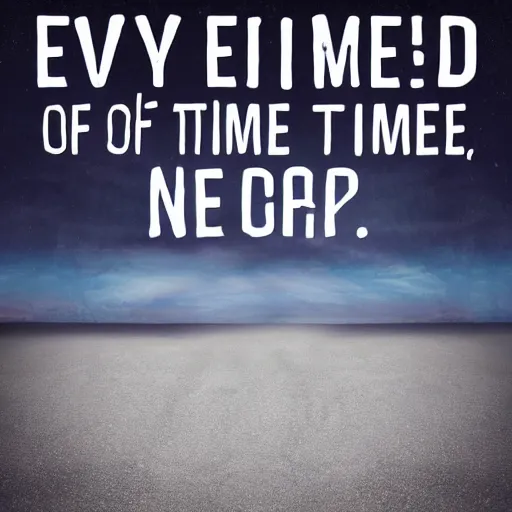 Image similar to every end of the time is another begun, surreal