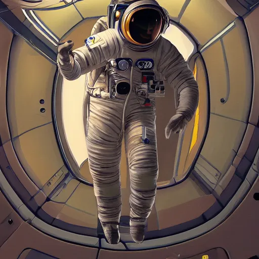 Prompt: victorian astronaut explores space, digital art, highly detailed, high quality, high resolution