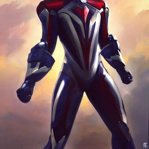 Image similar to greg manchess portrait painting of partially armored ultraman spiderman as overwatch character, medium shot, asymmetrical, profile picture, organic painting, sunny day, matte painting, bold shapes, hard edges, street art, trending on artstation, by huang guangjian, gil elvgren, ruan jia, greg rutkowski, gaston bussiere