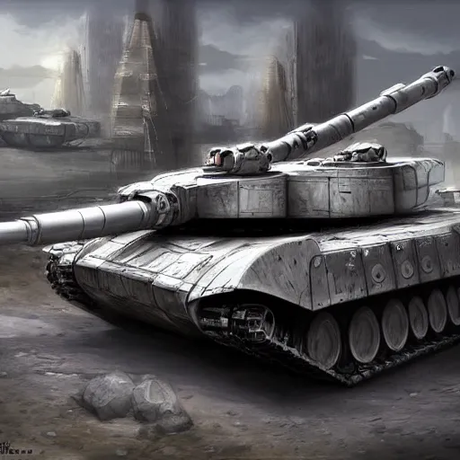 Image similar to Futuristic battle tank, advanced technology, concept art, digital painting, highly detailed, illustration