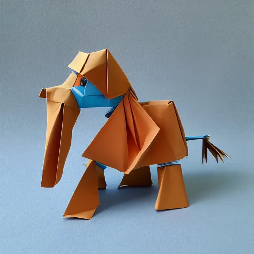 Prompt: [ 🐘 as 🤖 ] origami