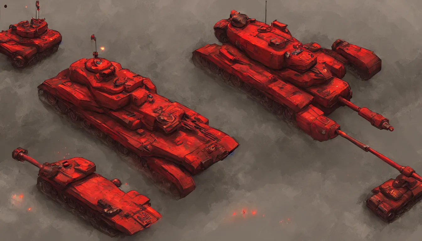 Prompt: Red Alert 2 Tank, trending on artstation
