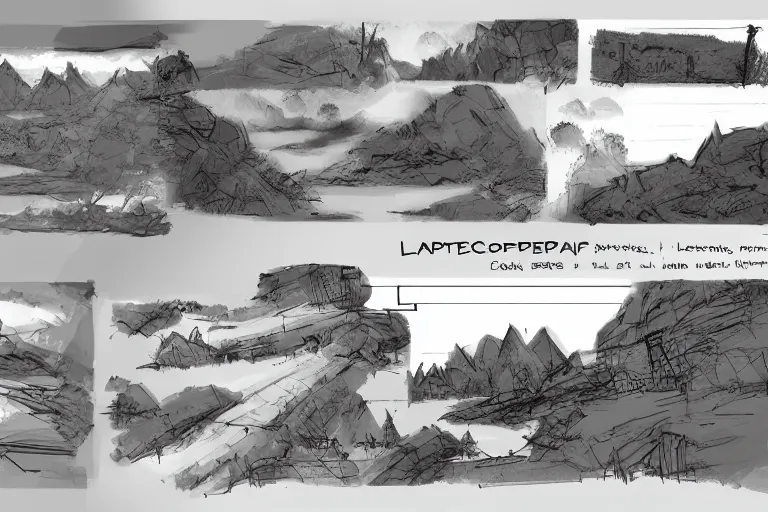 Image similar to landscape composition thumbnails, concept art