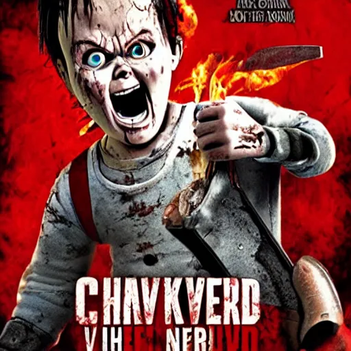 Image similar to Chucky versus The Evil Dead movie poster