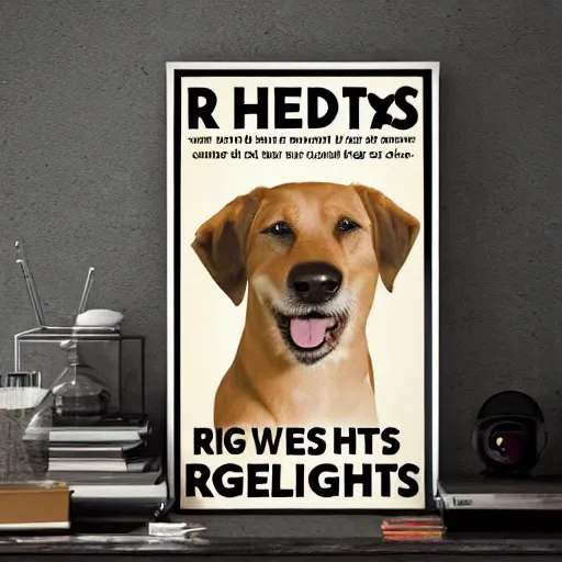 Image similar to dogs have rights poster