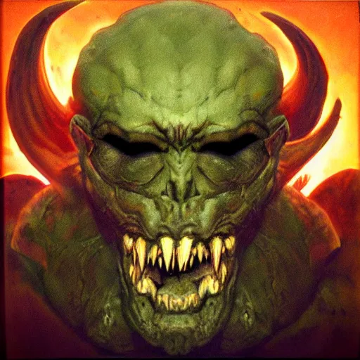 Image similar to head of monster from doom