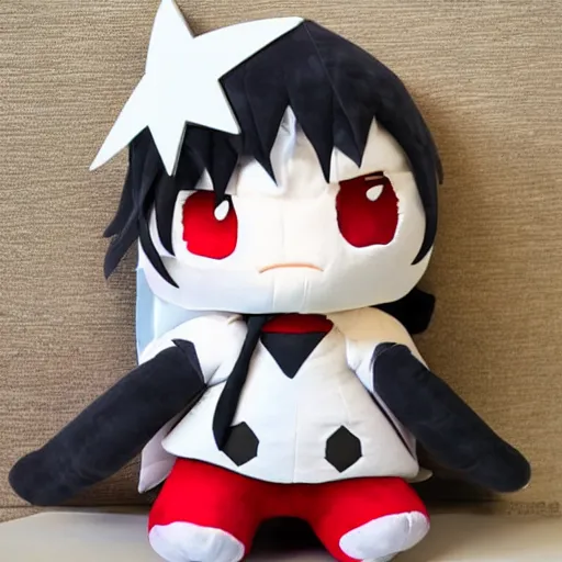 Image similar to cute fumo plush of the party tank whose shield can withstand the toughest attacks, anime knight girl