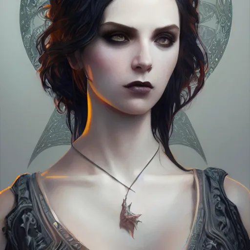 Image similar to a giant attractive goth girl, cute, intricate, highly detailed, digital painting, artstation, concept art, smooth, sharp focus, illustration, unreal engine 5, 8 k, art by artgerm and greg rutkowski and alphonse mucha