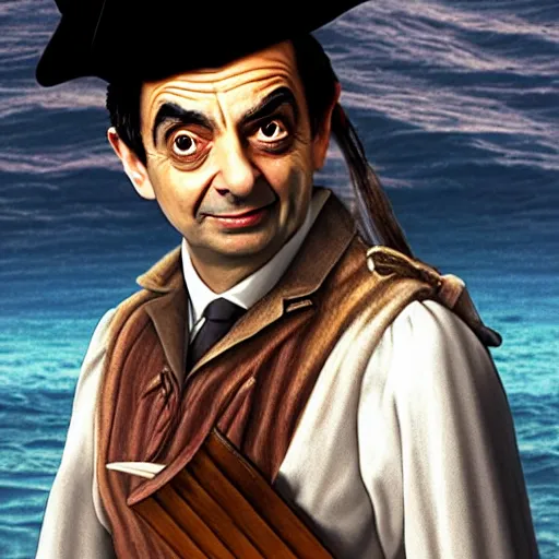 Image similar to Mr Bean as a pirate