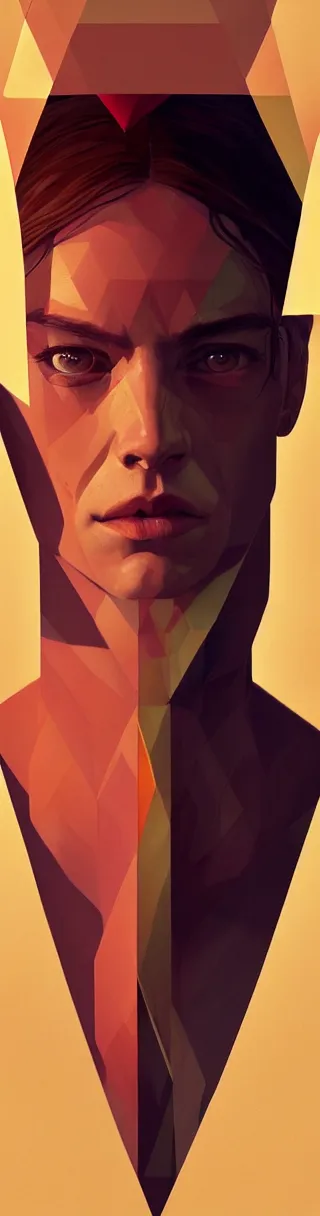 Prompt: symmetrical post - minimalism portrait of a magical triangle very stretched long expanded head, extremely long forehead, vibrant color scheme, highly detailed, in the style of romanticism, cinematic, artstation, moebius, greg rutkowski