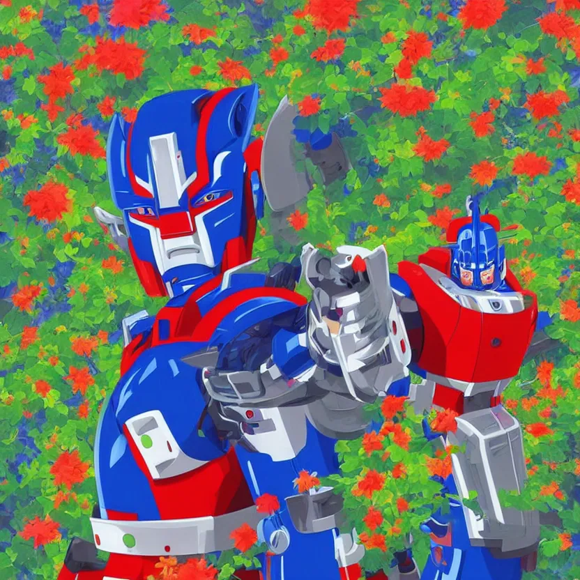 Image similar to Chiho Aoshima optimus prime, beautiful digital art