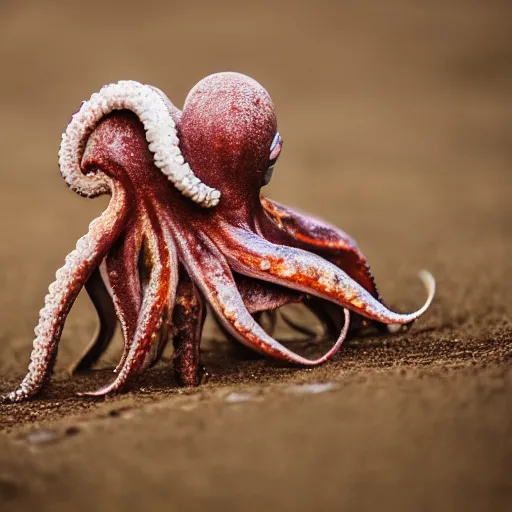 Image similar to octopus grabbing a sphere, 5 5 mm