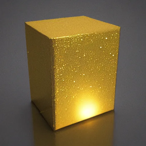 Image similar to box with lightning sparkles sparkles, 3d render, octane render, trending on artstation, high details