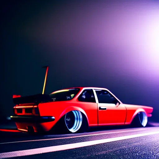 Image similar to a car S30 turbo drift at illegal car meet, Kanagawa prefecture, midnight mist lights, cinematic color, photorealistic, highly detailed wheels, highly detailed