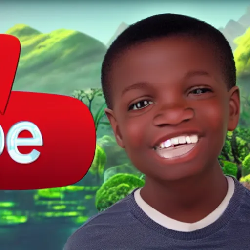 Prompt: an avatar of a boy, youtube logo