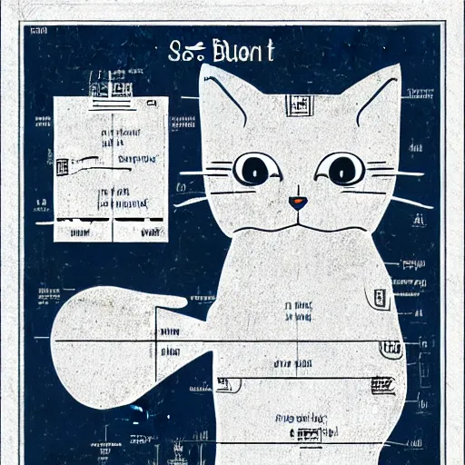 Image similar to cat blueprint