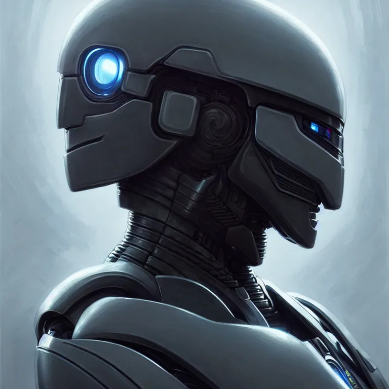 Image similar to portrait of robocop, elegant, real life skin, intricate artwork, high detailed, artstation, concept art, smooth, sharp focus, art by artgerm and greg rutkowski @ ruprechy