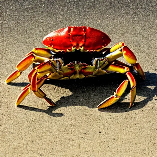 Prompt: crab skateboarding 4 k