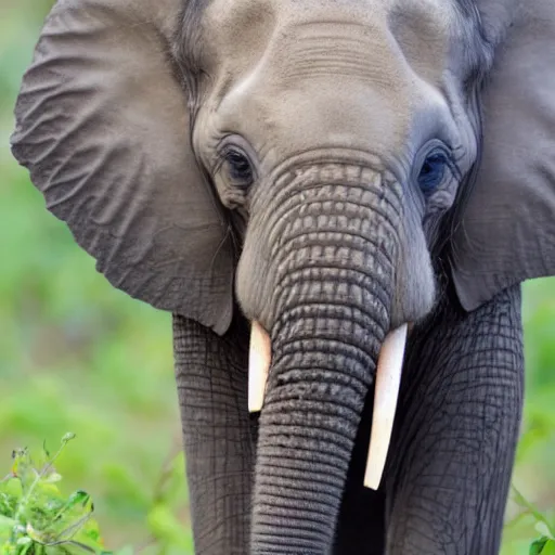 Prompt: baby elephant okomu national park