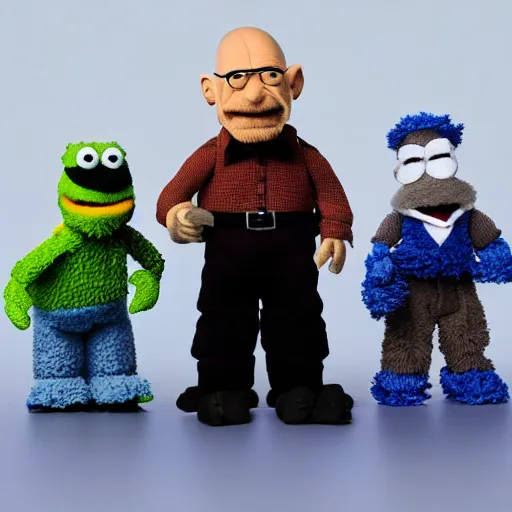 Image similar to Walter White Muppet, award winning professional photography