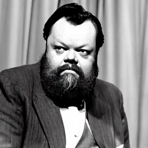 Image similar to orson welles seated