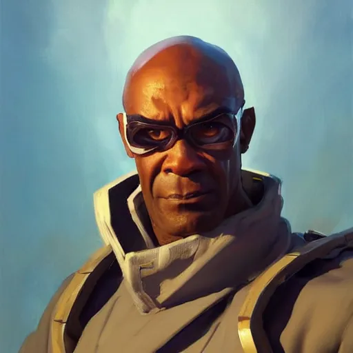 Image similar to greg manchess portrait painting of trevor phillips as overwatch character, medium shot, asymmetrical, profile picture, organic painting, sunny day, matte painting, bold shapes, hard edges, street art, trending on artstation, by huang guangjian and gil elvgren and sachin teng