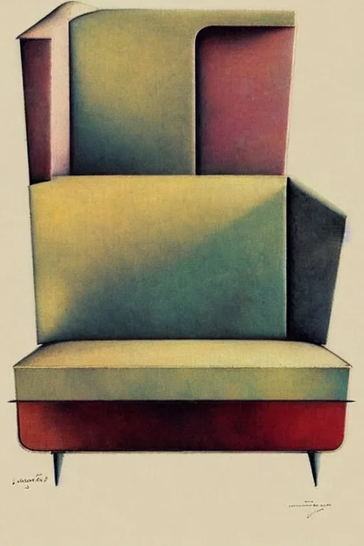 Image similar to (((((1950s cubist sofa . muted colors.))))) by Jean-Baptiste Monge !!!!!!!!!!!!!!!!!!!!!!!!!!!