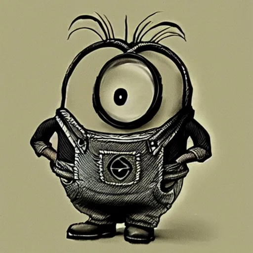 Image similar to hand drawn sketch of a minion