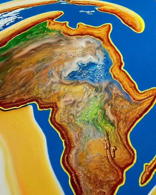 Prompt: a extremely ultra highly detailed majestic hi - res beautiful immaculate award winning painting stunning masterpiece of the ultra highly detailed logo continent of africa, zoom out, 8 k, high textures, ultra hyper sharp, insanely detailed and intricate, super detailed, 8 k hdr ultra high quality