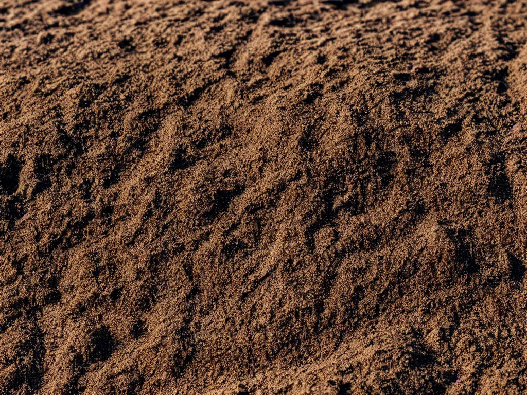 Image similar to a close up of a rounded dirt hill, highly textured