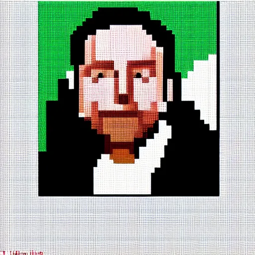 Prompt: Elon Musk pixel art