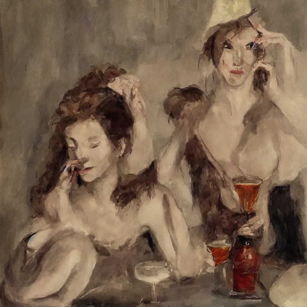 Image similar to Drunken lady by Marietta Robusti