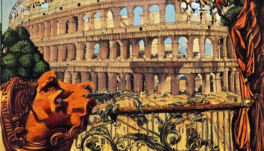 Prompt: Rome by Kelly Freas