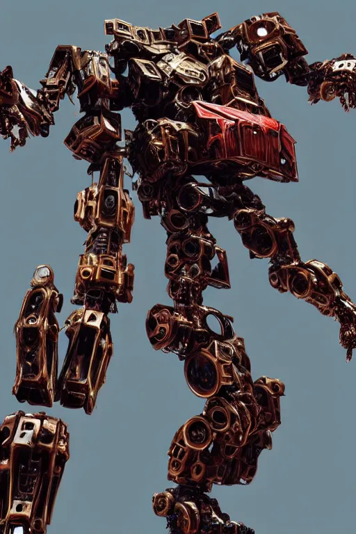 Image similar to a futurecore ornate boxing humanoid mecha in ruin city, baroque, mechanical structure, by real steel ( 2 0 1 1 ) and pacific rim and machine warrior 5, cryengine, frostbite 3 engine, scarlet and black scheme, sharp focus, 8 k realistic, high definition, insanely detailed, bright, ray tracing, realistic shaded, smooth face