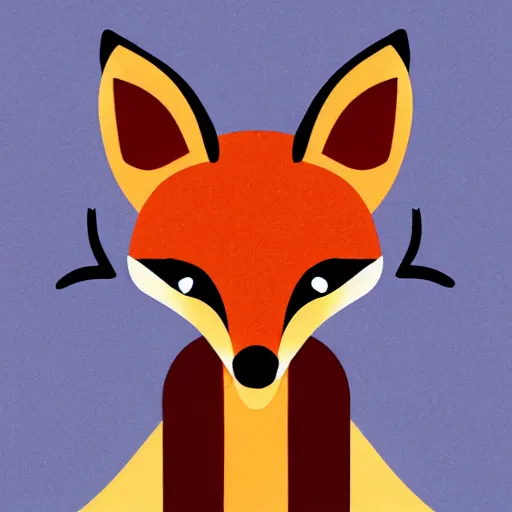 Prompt: a fox in the style of here to slay, digital art