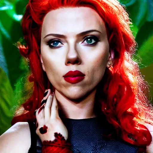 scarlett johansson as poison ivy, dc, photography, | Stable Diffusion