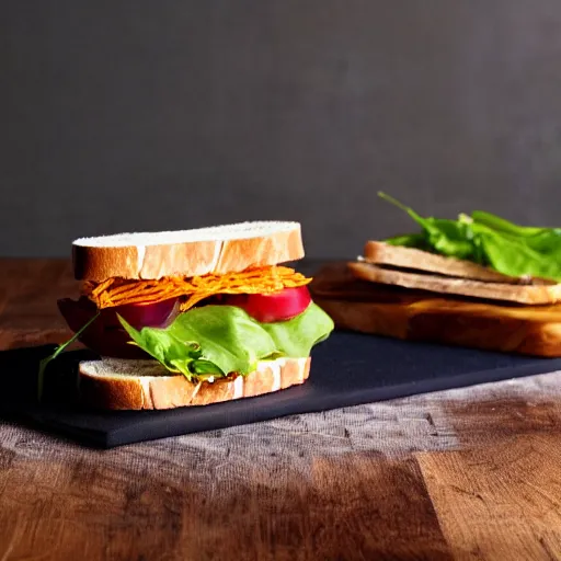 Image similar to sandwich of led lights with seitan and cheddar, studio photo, amazing light