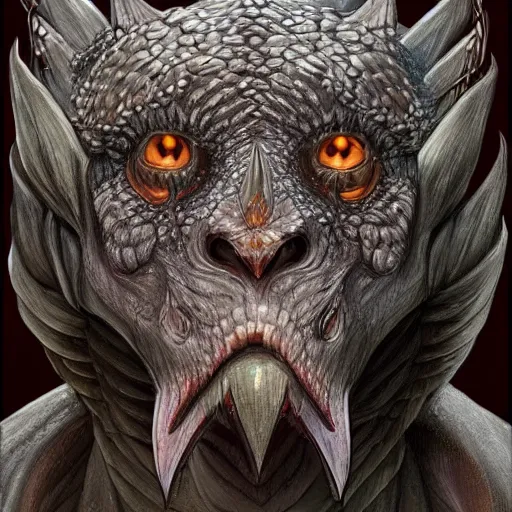 Image similar to a highly detailed portrait of a fantasy creature concept art