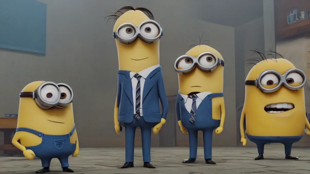 Image similar to saul goodman in minions the rise of gru